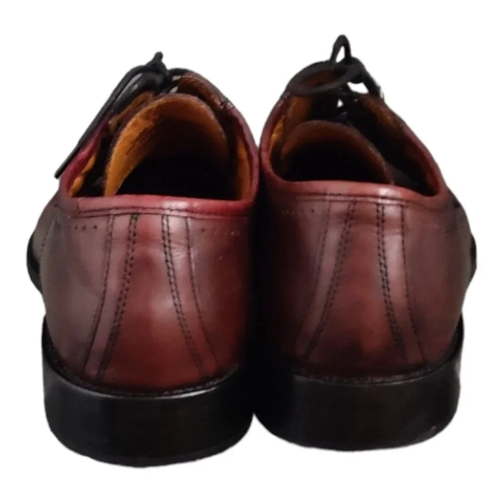 Johnston & Murphy men's Dress leather shoes Vero cuoio lace up leather sole 10M